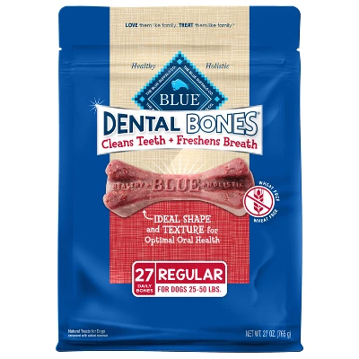 Blue Buffalo Dental Bones Regular Natural Chew Dog Treats 5 Blue Buffalo Dental Bones Regular Natural Chew Dog Treats - Image 5