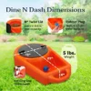 Dakota 283 Dine N Dash Weatherproof Large On-the-Go Travel Feeding And Water Storage System Pet Bowl With 8'' Twist Lid, Orange
