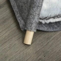 PawHut Pet Tent Cat Cave Small Dog Bed With Thick Cushion, Name Chalkboard For Kitten And Puppy Gray -PawHut Sales Store GUEST 43b49fa2 2d02 4429 b620 df8c6bf7c090