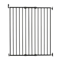 BabyDan Scandinavian Pet Design Extra Tall 42" Wall Mount Baby & Pet Safety Gate, Black (2 Pack)