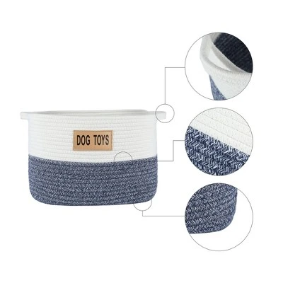 Midlee Two Tone Rope Dog Toy Storage Basket 2 Midlee Two Tone Rope Dog Toy Storage Basket - Image 2