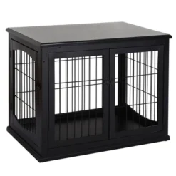 PawHut 26" Wooden Dog Crate, Furniture Style Pet Cage Kennel, End Table, With Lockable Double Door Entrance, And Top Shelf -PawHut Sales Store GUEST 487c0295 82b3 4597 beb8 3ab4c26c5181