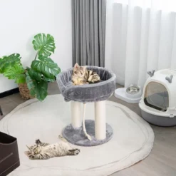Tangkula Cat Tower Cat Activity Tree W/ Plush Perch & Scratching Posts Grey 10 Tangkula Cat Tower Cat Activity Tree W/ Plush Perch & Scratching Posts Grey -PawHut Sales Store GUEST 48bf3a7e 026d 430a 8672 7c567ce3e476