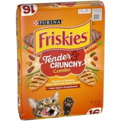Friskies Tender & Crunchy With Flavors Chicken,Beef,Carrots&Green Beans Adult Complete & Balanced Dry Cat Food - 16lbs -PawHut Sales Store GUEST 498b68a8 53f5 4c34 9f4d 04b85711e04f