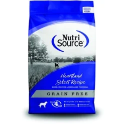 NutriSource Grain-Free Heartland Select Made With Bison, Chicken And Menhaden Fish Meal Dry Dog Food - 5LB