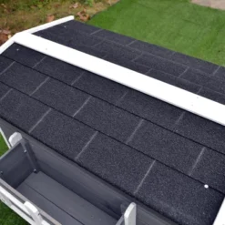 PawHut Wooden Wooden Cat House Feral Cat Shelter Kitten Condo With Escape Door, Porch And Flower Stand - Dark Gray/White 13 PawHut Wooden Wooden Cat House Feral Cat Shelter Kitten Condo With Escape Door, Porch And Flower Stand - Dark Gray/White -PawHut Sales Store GUEST 4b4d7e88 c02a 4fc1 9680 6149c9a9a86b