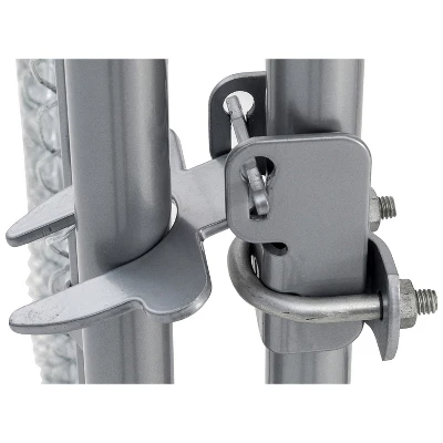 Lucky Dog Adjustable Heavy Duty Outdoor Galvanized Steel Chain Link Dog Kennel Enclosure With Latching Door, And Raised Legs 5 Lucky Dog Adjustable Heavy Duty Outdoor Galvanized Steel Chain Link Dog Kennel Enclosure With Latching Door, And Raised Legs - Image 5