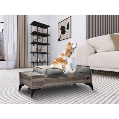 TailZzz Wyatt Wooden Pet Bed With Mattress Elevated Pet Bed Wooden Pet Bed With Storage Greenguard Gold Certified Wooden Pet Bed 1 TailZzz Wyatt Wooden Pet Bed With Mattress Elevated Pet Bed Wooden Pet Bed With Storage Greenguard Gold Certified Wooden Pet Bed