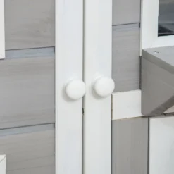 PawHut 2-Tier Cat House, Outdoor Feral Cat Shelter, With Weather Resistant Roof, Escape Door, PVC Curtain, Glass Window -PawHut Sales Store GUEST 50077568 7828 45b4 a2d6 1abe6e757f9f