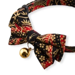 Necoichi Gilded Gold Bow Tie Cat Collar