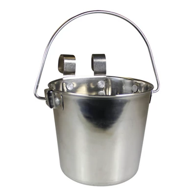 Pail SS W/ Rivets Flat Sided Hook-On 1 Qt 2 Pail SS W/ Rivets Flat Sided Hook-On 1 Qt - Image 2