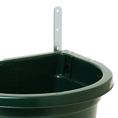 Little Giant 20 Quart Heavy Duty Mountable Plastic Fence Feeder Bucket For Feeding Small Livestock And Pets At Home Or Farm, Green 3 Little Giant 20 Quart Heavy Duty Mountable Plastic Fence Feeder Bucket For Feeding Small Livestock And Pets At Home Or Farm, Green - Image 3