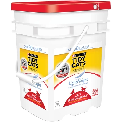 Tidy Cats Light Weight Dust Free Clumping Cat Litter LightWeight 24/7 Performance Multi Cat Litter - 17lb Pail 3 Tidy Cats Light Weight Dust Free Clumping Cat Litter LightWeight 24/7 Performance Multi Cat Litter - 17lb Pail - Image 3