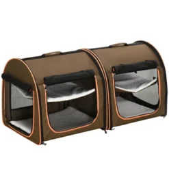 PawHut 39" Portable Soft-Sided Pet Cat Carrier With Divider, Two Compartments, Soft Cushions, & Storage Bag 18 PawHut 39" Portable Soft-Sided Pet Cat Carrier With Divider, Two Compartments, Soft Cushions, & Storage Bag -PawHut Sales Store GUEST 5309edce de64 449d 9fd4 89e14ade478a