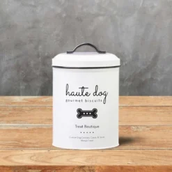 Amici Pet Haute Dog Gourmet Biscuits Metal Storage Canister, 72 Oz. , White & Black 6 Amici Pet Haute Dog Gourmet Biscuits Metal Storage Canister, 72 Oz. , White & Black -PawHut Sales Store GUEST 54aa6324 cb73 4c7a 8ba2 0fd58ad6db27