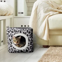 Pet Adobe Enclosed Cavern Cat Pet Bed - Cat Cave House With Removable Cushion Pad - Gray/Black -PawHut Sales Store GUEST 5510546d 5d8c 487f 8612 1c1359c30f42