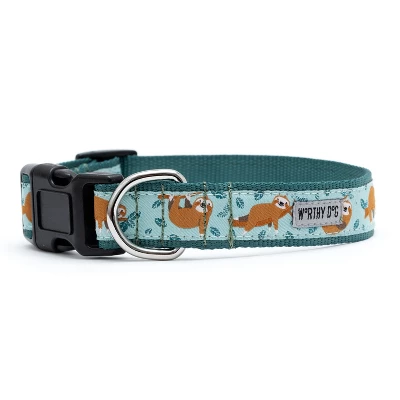 The Worthy Dog Sloth Adjustable Dog Collar 2 The Worthy Dog Sloth Adjustable Dog Collar - Image 2