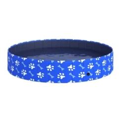 PawHut Foldable PVC Dog Bath Pool Portable Kiddie Swimming Pool, Outdoor/Indoor Bath Tub With Nonslip Bottom For Dogs & Cats, Blue -PawHut Sales Store GUEST 555944ec 24a1 47ca 9531 7902a51b57e5