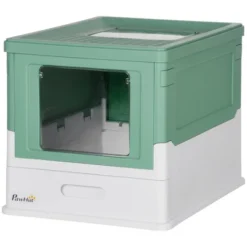 PawHut Hooded Cat Litter Box With Scoop, Enclosed Cat Litter Tray With Front Entry, Top Exit, Portable Pet Toilet With Large Space, Green 7 PawHut Hooded Cat Litter Box With Scoop, Enclosed Cat Litter Tray With Front Entry, Top Exit, Portable Pet Toilet With Large Space, Green -PawHut Sales Store GUEST 55bd6c25 08c4 4334 ba93 ee6d5342c6be