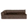 FurHaven Plush & Velvet Deluxe Chaise Lounge Memory Foam Sofa-Style Dog Bed