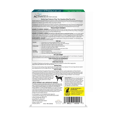 Tevra Pet Activate II Flea And Tick Treatment For Dogs - 4 Doses 1 Tevra Pet Activate II Flea And Tick Treatment For Dogs - 4 Doses