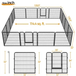 Yaheetech Heavy Duty 16 Panel Pet Playpen Dog Exercise Pen Black 7 Yaheetech Heavy Duty 16 Panel Pet Playpen Dog Exercise Pen Black -PawHut Sales Store GUEST 5d56103b e6c9 42c0 a91b 8db895b340d2