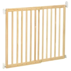 PawHut Double-Sealing Easy-Open Dog Gate For Stairs, Hallways, & Doorways, Medium Wooden Dog Gate, Walk Through Pet Gate For Small Dogs 7 PawHut Double-Sealing Easy-Open Dog Gate For Stairs, Hallways, & Doorways, Medium Wooden Dog Gate, Walk Through Pet Gate For Small Dogs -PawHut Sales Store GUEST 5dc203b3 5d21 4433 8c8d 591ef62444cb