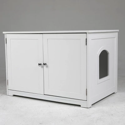 Merry Products Kitty Litter Loo Bench Cat Litter - White 4 Merry Products Kitty Litter Loo Bench Cat Litter - White - Image 4