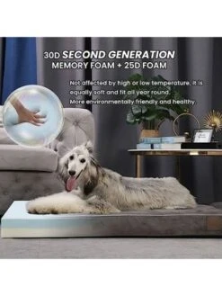 Laifug Orthopedic Memory Foam Minimalist Pet Dog Bed With Removable Cover And Waterproof Liner