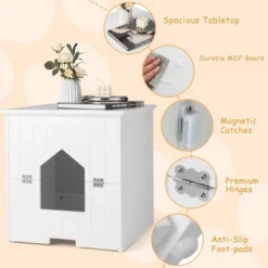 Tangkula Cat Litter Box Enclosure W/ Flip Magnetic Half Door Hidden Litter Box Enclosure 13 Tangkula Cat Litter Box Enclosure W/ Flip Magnetic Half Door Hidden Litter Box Enclosure -PawHut Sales Store GUEST 5f8d4595 f637 49f1 a961 9f97add0f91a