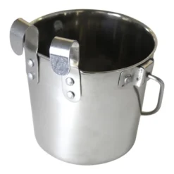 Pail SS W/ Rivets Flat Sided Hook-On 1 Qt