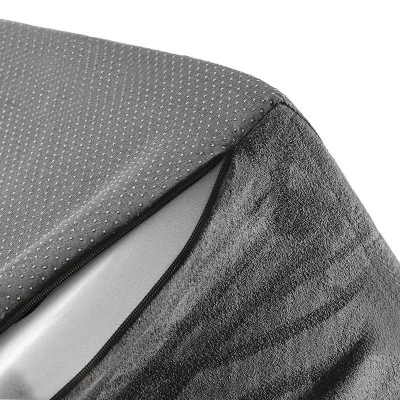 Precious Tails Sherpa High Density Foam Top 4-Step Foam Pet Stairs - Gray 2 Precious Tails Sherpa High Density Foam Top 4-Step Foam Pet Stairs - Gray - Image 2