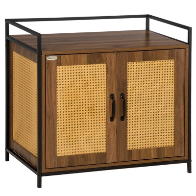 PawHut Shelved Hidden Litter Box Enclosure With Spacious Top Interior, Large Cat Litter House End Table For Indoor Cats With Hidden Storage Cabinet 3 PawHut Shelved Hidden Litter Box Enclosure With Spacious Top Interior, Large Cat Litter House End Table For Indoor Cats With Hidden Storage Cabinet - Image 3