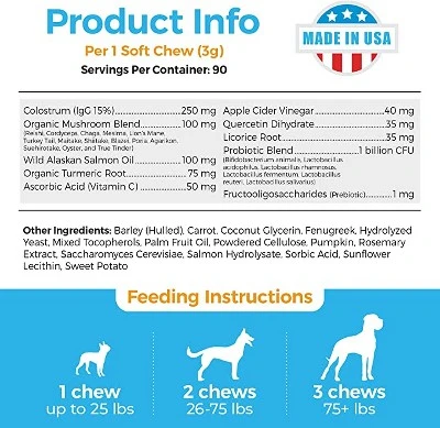 Shed Defender Allergy & Immune System Soft Chew Supplements For Dogs - Skin & Seasonal Allergy Relief - 90 Ct. 4 Shed Defender Allergy & Immune System Soft Chew Supplements For Dogs - Skin & Seasonal Allergy Relief - 90 Ct. - Image 4