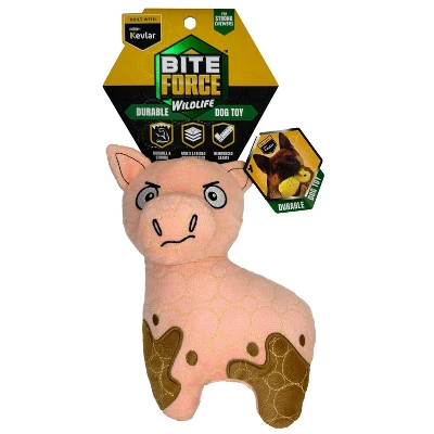 Bite Force Built With Kevlar Tough Plush Pig Dog Toy 6 Bite Force Built With Kevlar Tough Plush Pig Dog Toy - Image 6
