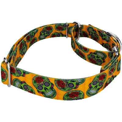 Country Brook Design Sugar Skulls Martingale Dog Collar 2 Country Brook Design Sugar Skulls Martingale Dog Collar - Image 2