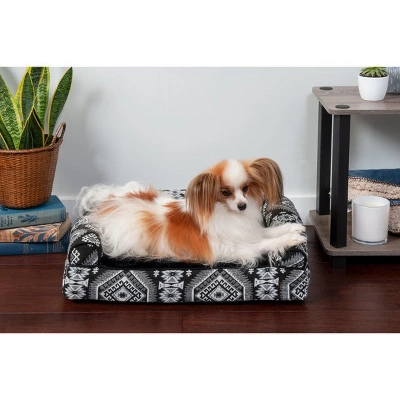 FurHaven Southwest Kilim Cooling Gel Top Memory Foam Sofa Dog Bed 2 FurHaven Southwest Kilim Cooling Gel Top Memory Foam Sofa Dog Bed - Image 2