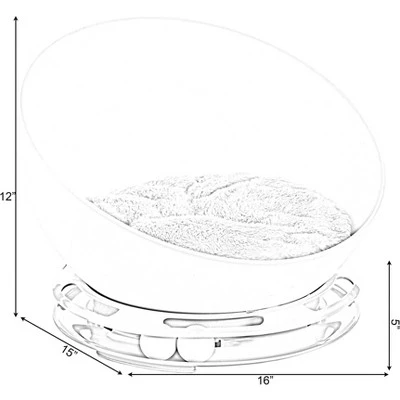 Plastic Bowl Shaped Sleeping Bed House Cat Cave Lounge With Ball Toy 6 Plastic Bowl Shaped Sleeping Bed House Cat Cave Lounge With Ball Toy - Image 6