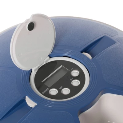 PawsMark 6-Meal Automatic Pet Feeder LCD Smart Programmable Time Setting Pet Dog Cat Food Compartment Dispenser 2 PawsMark 6-Meal Automatic Pet Feeder LCD Smart Programmable Time Setting Pet Dog Cat Food Compartment Dispenser - Image 2