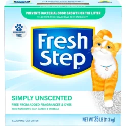 Fresh Step - Simply Unscented Litter - Clumping Cat Litter - 25lbs