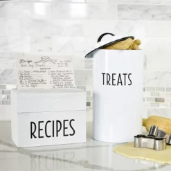 Outshine Co White Farmhouse Cat And Dog Treat Container With 2 Dog Bone Cookie Cutters -PawHut Sales Store GUEST 6bfb783d e816 4a5e 9fee 372a748f2878