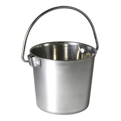 Pail Stainless Steel W/ Rivets Round 9 Qt 2 Pail Stainless Steel W/ Rivets Round 9 Qt - Image 2