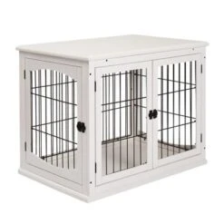 PawHut 26" Wooden Dog Crate, Furniture Style Pet Cage Kennel, End Table, With Lockable Double Door Entrance, And Top Shelf -PawHut Sales Store GUEST 6cc140e4 27e6 4ad7 bc52 4c1c36c5fae4