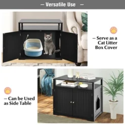 Costway Wooden Cat Litter Box Enclosure Hidden Cat Washroom W/ Storage Layer -PawHut Sales Store GUEST 6daf6a78 518f 47da 8a06 78ec5ae18e38