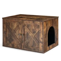 Costway Wooden Cat Litter Box Enclosure Hidden Cabinet Furniture W/ Divider Pet House -PawHut Sales Store GUEST 6e344c08 4650 4f89 b6b3 480c9b5c4a23