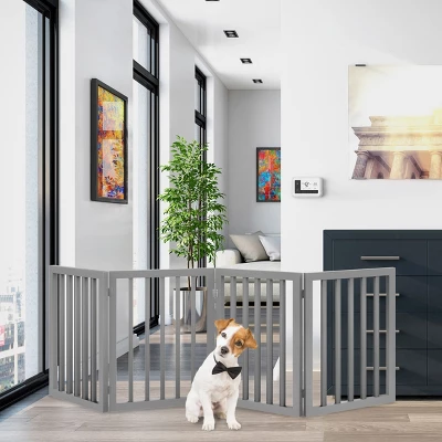 Pet Adobe Indoor Pet Gate - Folding Dog Gate For Stairs Or Doorways - Freestanding Pet Fence For Cats And Dogs 3 Pet Adobe Indoor Pet Gate - Folding Dog Gate For Stairs Or Doorways - Freestanding Pet Fence For Cats And Dogs - Image 3
