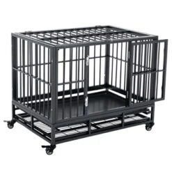 PawHut Heavy Duty Dog Crate Dog Cage Kennel With Lockable Wheels, Double Door And Removable Tray, Grey 17 PawHut Heavy Duty Dog Crate Dog Cage Kennel With Lockable Wheels, Double Door And Removable Tray, Grey -PawHut Sales Store GUEST 6fd97dbd 8d4c 49b5 bc94 ba7d2cff1c95