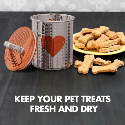 Amici Pet Rosie Treats Small Storage Canister, 38 Oz. , Rose Gold 7 Amici Pet Rosie Treats Small Storage Canister, 38 Oz. , Rose Gold - Image 7