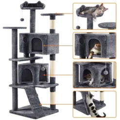 Yaheetech 70"H Cat Tree With 2 Condos For Kittens Small Cats 15 Yaheetech 70"H Cat Tree With 2 Condos For Kittens Small Cats -PawHut Sales Store GUEST 7261799b 58f0 43f0 a7b5 3f5caa19a78a