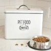 Outshine Co White Farmhouse Pet Food Bin - Can Be Personalized